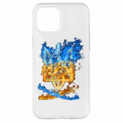 Чехол для iPhone 12 Pro Max Горящий гербу Украины - PrintSalon