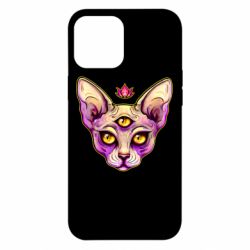 Чехол для iPhone 12 Pro Max Котик сфинкс розовый - PrintSalon