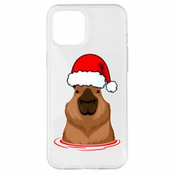 Чехол для iPhone 12 Pro Max Новогодняя капибара - PrintSalon