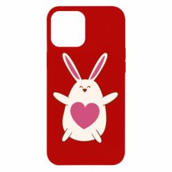 Чехол для iPhone 12 Pro Max Rabbit with a pink heart - PrintSalon