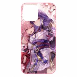 Чехол для iPhone 12 Pro Max Райден и Яе Мико - PrintSalon