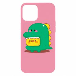 Чехол для iPhone 12 Pro Max Уточка в костюме динозавра - PrintSalon