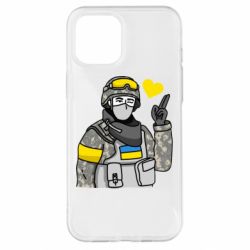 Чохол для iPhone 12 Pro Max Військовий з сердечком