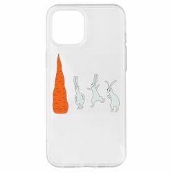 Чехол для iPhone 12 Pro Max Зайцы возле морковки - PrintSalon