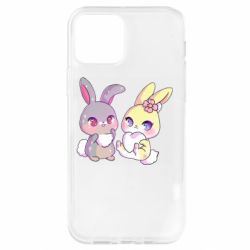 Чехол для iPhone 12 Pro Rabbits In Love - PrintSalon