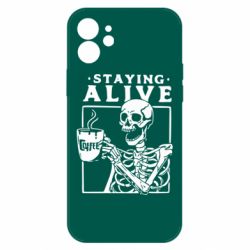 Чехол для iPhone 12 Pro Staying alive with coffee - PrintSalon
