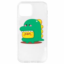 Чехол для iPhone 12 Pro Уточка в костюме динозавра - PrintSalon