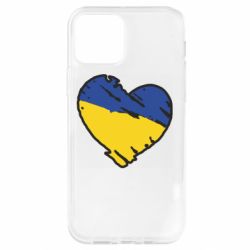 Чехол для iPhone 12 Украина сердце с царапинами - PrintSalon