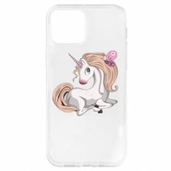 Чехол для iPhone 12 Unicorn with bow tie - PrintSalon