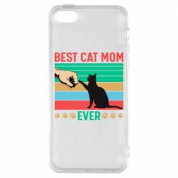 Чехол для iPhone5/5S/SE Best cat mom ever - PrintSalon