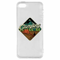 Чехол для iPhone5/5S/SE Camping and forest - PrintSalon