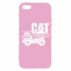 Чехол для iPhone5/5S/SE CAT logo and truck - PrintSalon
