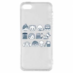 Чехол для iPhone5/5S/SE Doctor who icons - PrintSalon