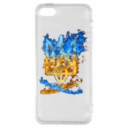 Чехол для iPhone5/5S/SE Горящий гербу Украины - PrintSalon