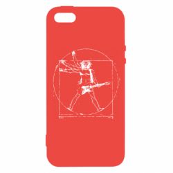 Чехол для iPhone5/5S/SE Guitarist Da Vinci - PrintSalon