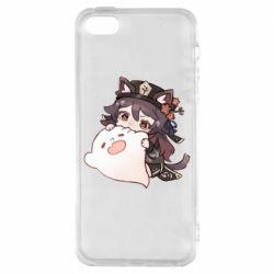 Чехол для iPhone5/5S/SE Hu Tao cat - PrintSalon