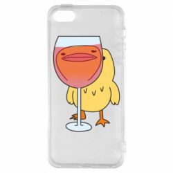 Чехол для iPhone5/5S/SE Качка і келих вина - PrintSalon