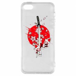 Чохол для iphone 5/5S/SE katana in sakura - PrintSalon