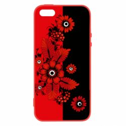 Чохол для iphone 5/5S/SE Червоні квіти - PrintSalon