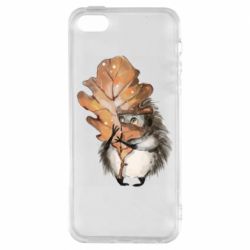 Чехол для iPhone5/5S/SE Осенний ежик - PrintSalon