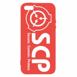 Чохол для iphone 5/5S/SE SCP logo text - PrintSalon