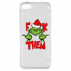 Чехол для iPhone5/5S/SE The grinch f*ck them - PrintSalon