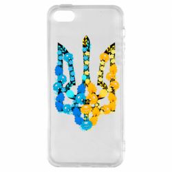 Чохол для iphone 5/5S/SE Тризуб квіти Україна - PrintSalon