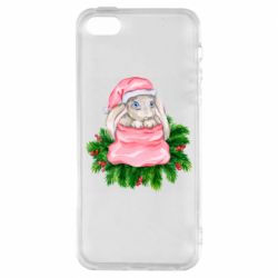 Чехол для iPhone5/5S/SE Заяц Новогодний - PrintSalon