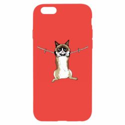 Чехол для iPhone 6/6S Grumpy Cat On The Rope - PrintSalon