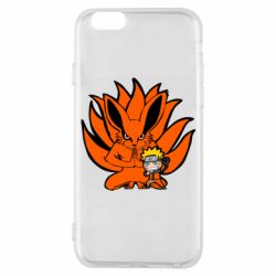 Чехол для iPhone 6/6S Kurama And Naruto - PrintSalon