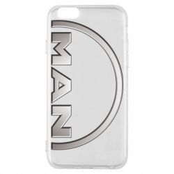 Чехол для iPhone 6/6S Man metallic logo - PrintSalon