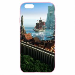 Чехол для iPhone 6/6S Minecraft beautiful town - PrintSalon