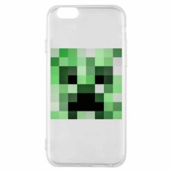 Чехол для iPhone 6/6S Minecraft minimalist Creeper - PrintSalon