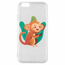 Чехол для iPhone 6/6S Monkey. Fuck You - PrintSalon