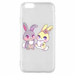 Чехол для iPhone 6/6S Rabbits In Love - PrintSalon