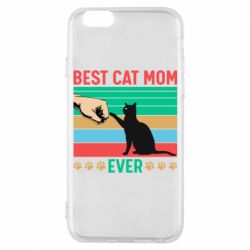 Чехол для iPhone 6/6S Best cat mom ever - PrintSalon