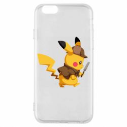 Чехол для iPhone 6/6S Cute Detective Pikachu - PrintSalon