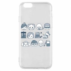 Чехол для iPhone 6/6S Doctor who icons - PrintSalon