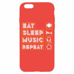 Чехол для iPhone 6/6S Eat sleep dj repeat. - PrintSalon