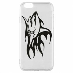 Чехол для iPhone 6/6S Flaming shark - PrintSalon
