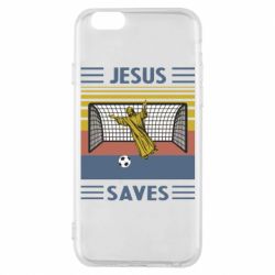 Чехол для iPhone 6/6S Jesus will save - PrintSalon