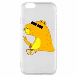 Чехол для iPhone 6/6S Капибара Программист - PrintSalon