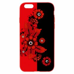 Чохол для iPhone 6/6S Червоні квіти - PrintSalon