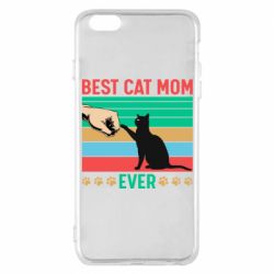 Чехол для iPhone 6 Plus/6S Plus Best cat mom ever - PrintSalon