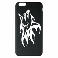 Чехол для iPhone 6 Plus/6S Plus Flaming shark - PrintSalon