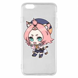Чехол для iPhone 6 Plus/6S Plus Genshin Impact chibi Diona - PrintSalon