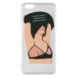 Чехол для iPhone 6 Plus/6S Plus Gentleman Is Simply A Patient Wolf - PrintSalon