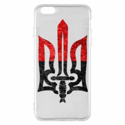 Чехол для iPhone 6 Plus/6S Plus Герб Украины красно-черный - PrintSalon