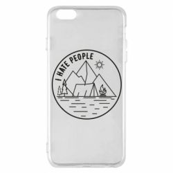 Чехол для iPhone 6 Plus/6S Plus I hate people - camper - PrintSalon