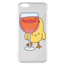 Чехол для iPhone 6 Plus/6S Plus Качка і келих вина - PrintSalon